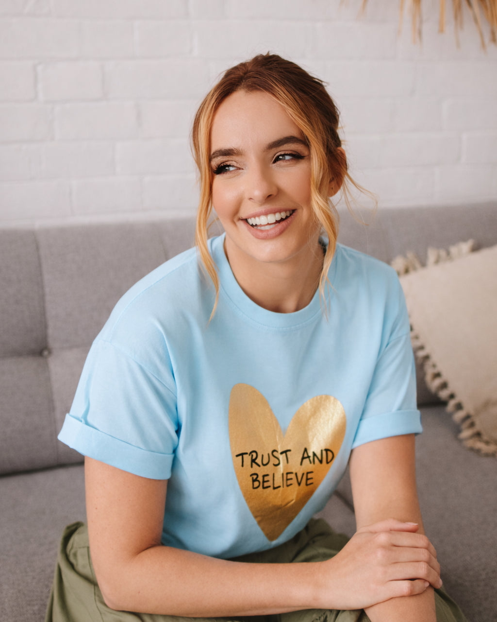 Trust And Believe Organic Cotton Tee - Global Conscious Fashion Pty Ltd