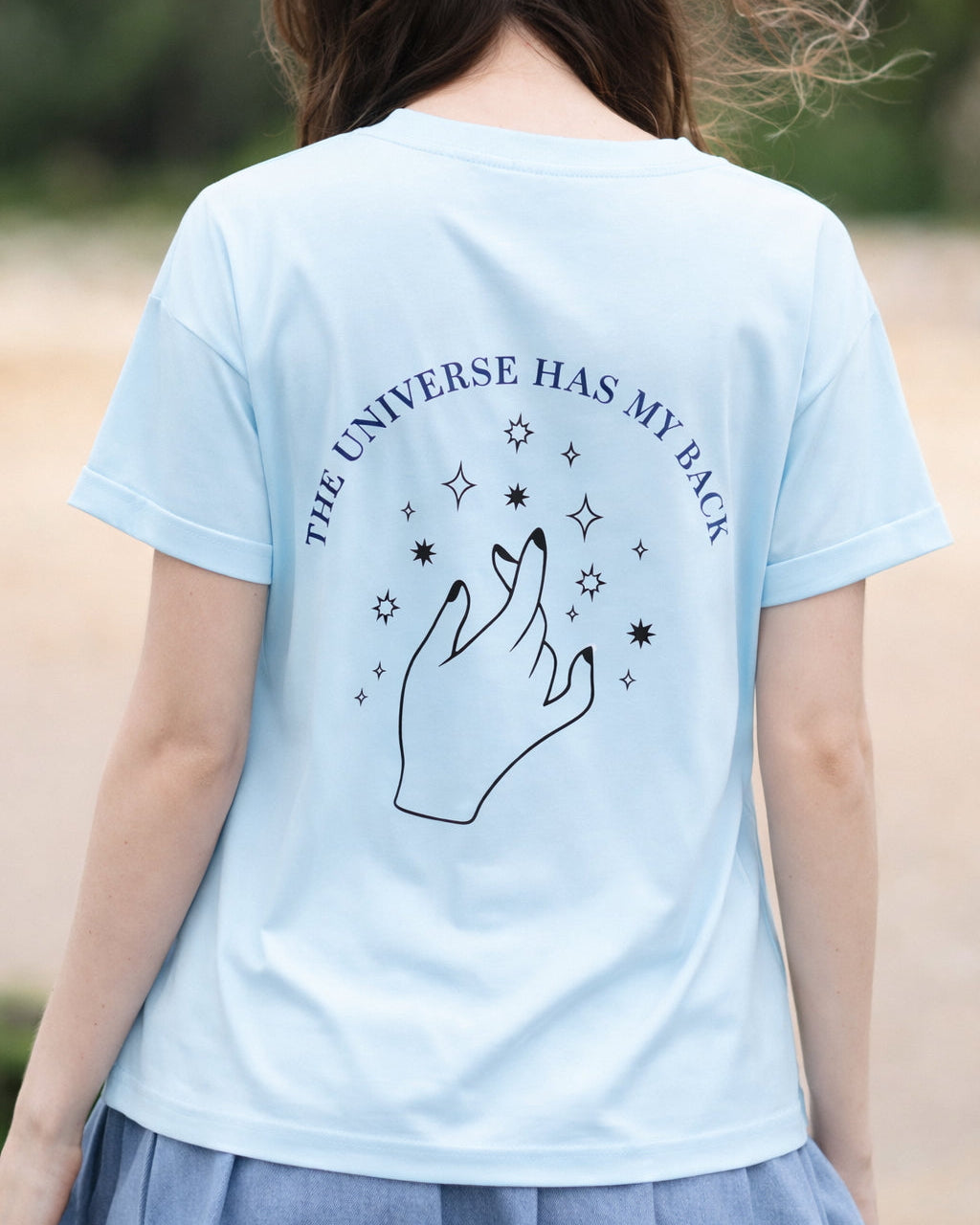 Universe Has My Back Organic Cotton Tee - Global Conscious Fashion Pty Ltd