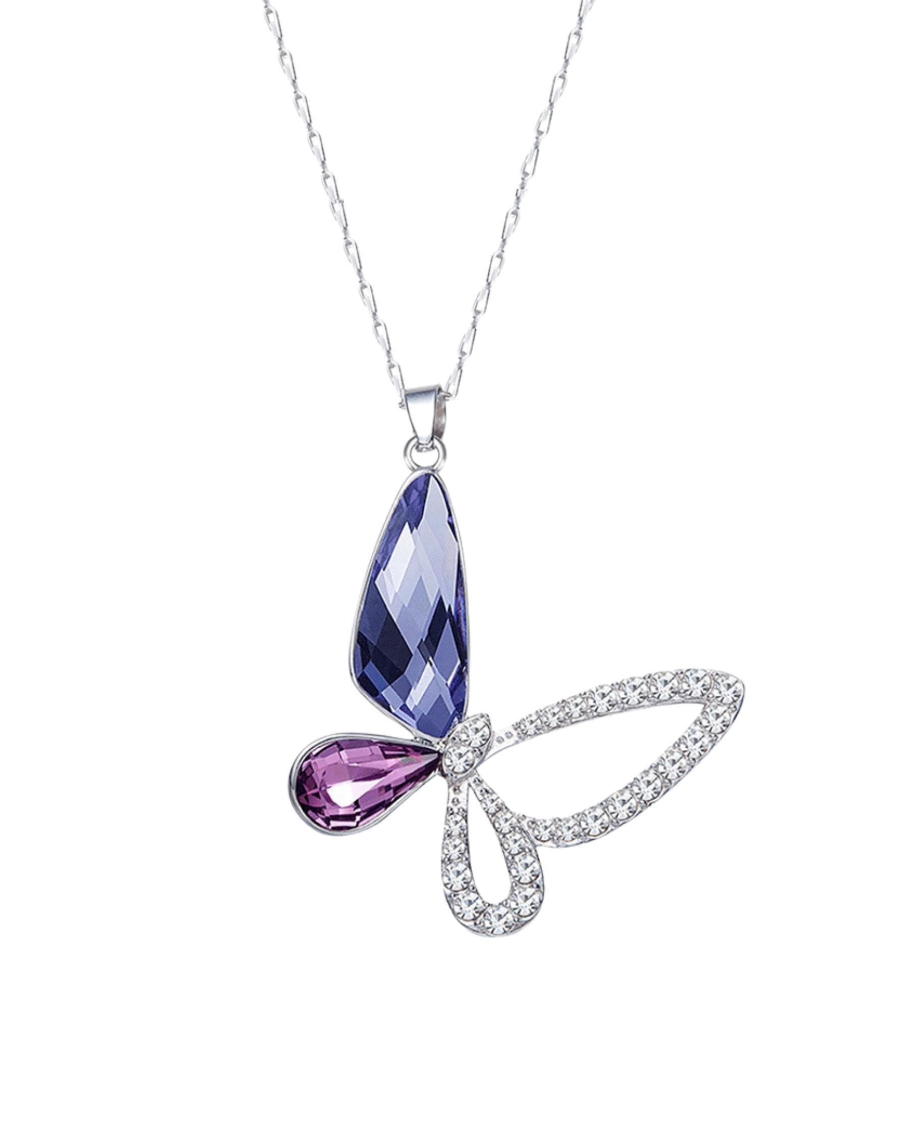 Crystal 2025 butterfly necklace