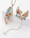 Multi-colour Swarovski Crystal Wings Earrings - ANGELUVE