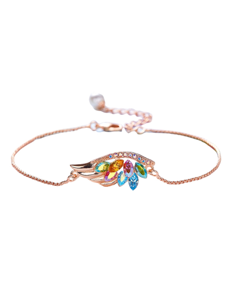 Multicolour Swarovski Crystal Wings Bracelet - ANGELUVE